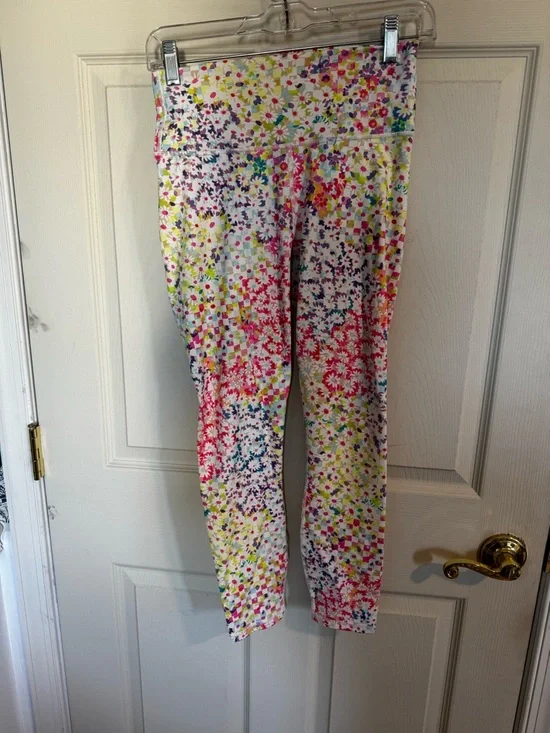 Fabletics Define PowerHold High-Waisted 7/8 Legging Patchwork Daisy Small - Picture 3 of 4